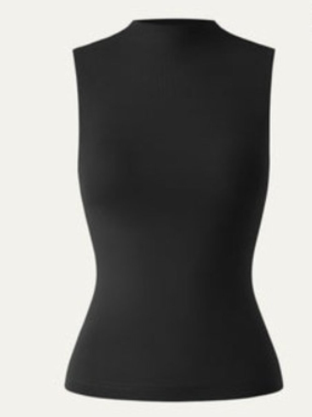 OGL Black Sleeveless Mock Neck Top